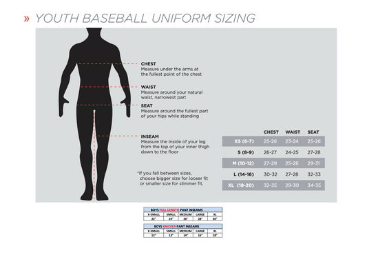 Mustang Red Uniform Package - 1 Jersey/1 Pant/1 Hat (Youth Sizing)