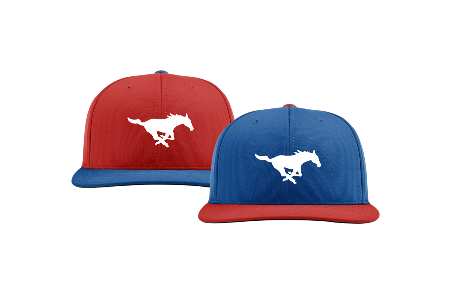 Mustang Full Cap Package - Red + Royal Blue Caps