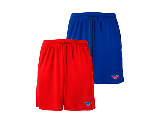 Mustang Single Practice Shorts - Red or Blue (Youth & Adult Sizing)