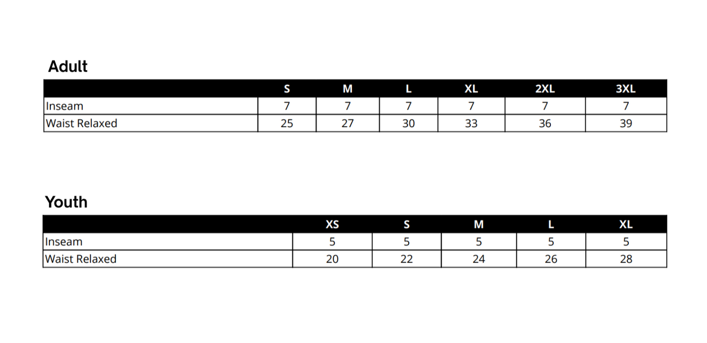 Mustang Single Practice Shorts - Red or Blue (Youth & Adult Sizing)