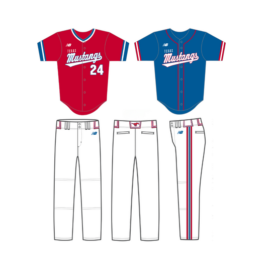 Mustang Uniform Package - 2 Jerseys, 2 Pants (Youth Sizing)
